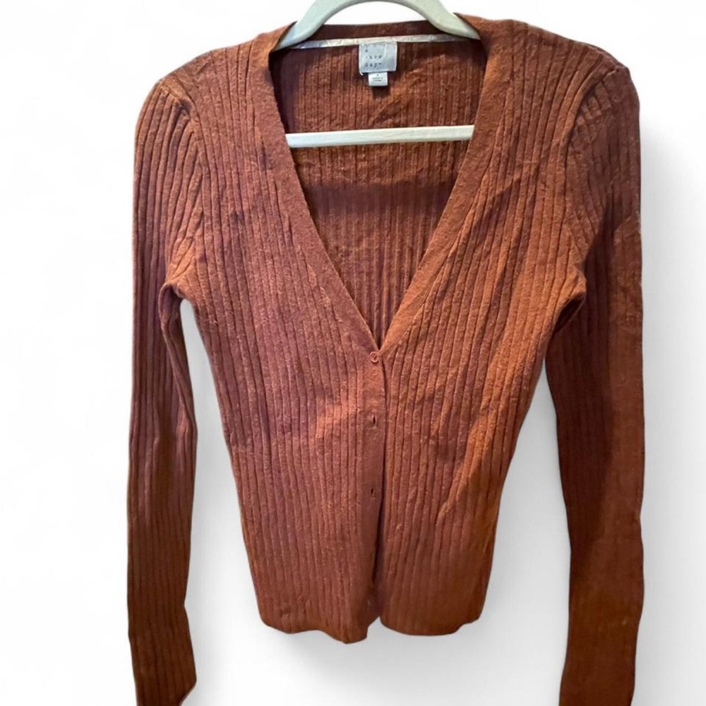 a new day Women's burnt orange Cardigan Sweater
